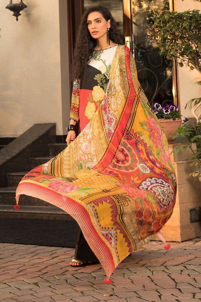 Sapphire 3 Piece Bold Story Unstitched Suit - V2