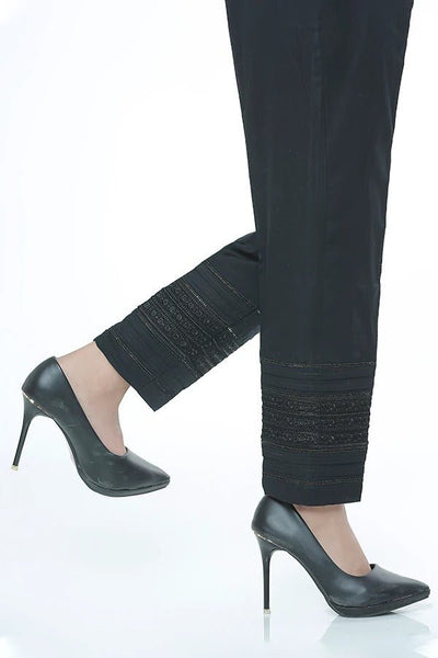 LSM Embroidered Black Stitched Trousers S20-TR-Black-1600-ST