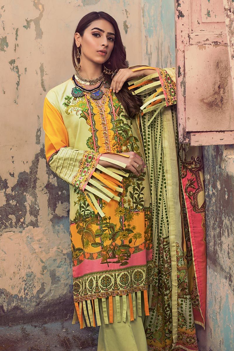 Ready to Wear Gul Ahmed 3 Piece Corduroy suit With Cotton Net Dupatta CD-39