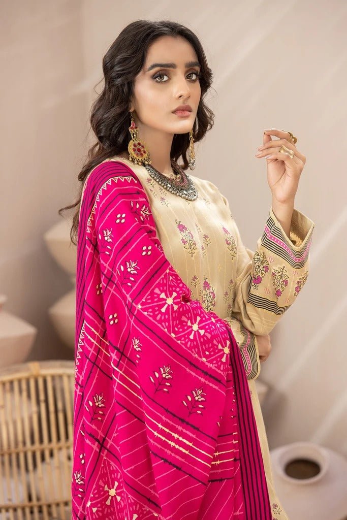 Lakhany 03 Piece Unstitched Pearl Printed Suit CGC-4012