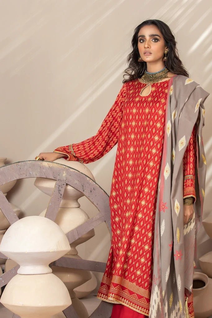 Lakhany 03 Piece Unstitched Pearl Printed Suit CGC-4018