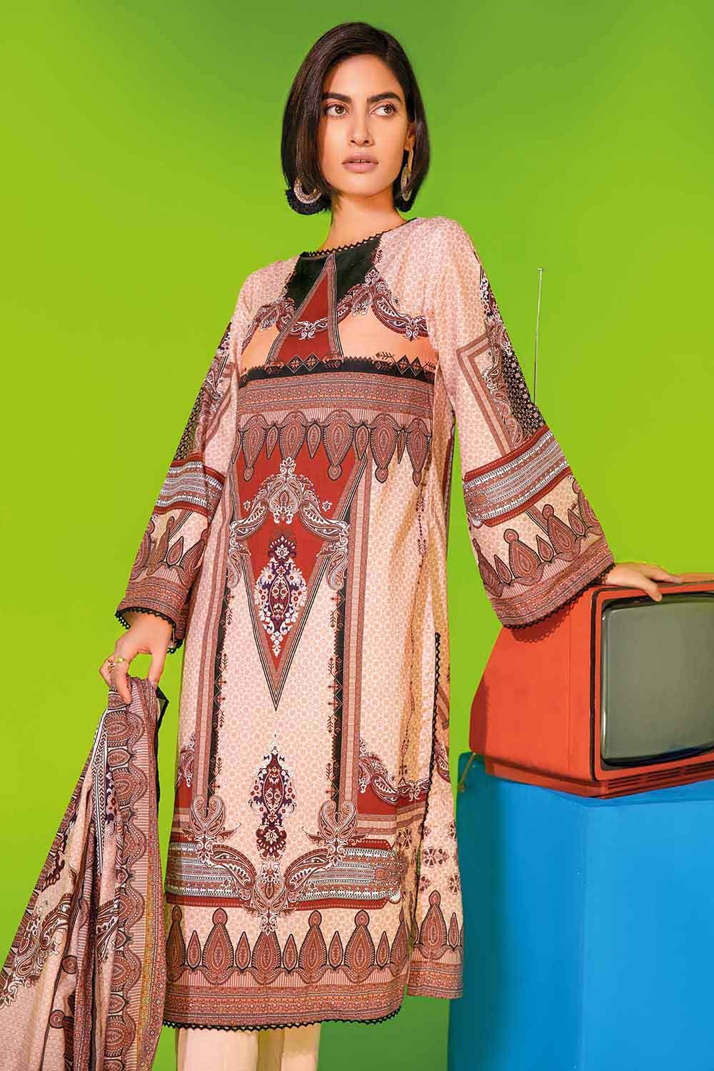 Gul Ahmed 3PC Digital Printed Lawn Stitched Suit CL-12505 B