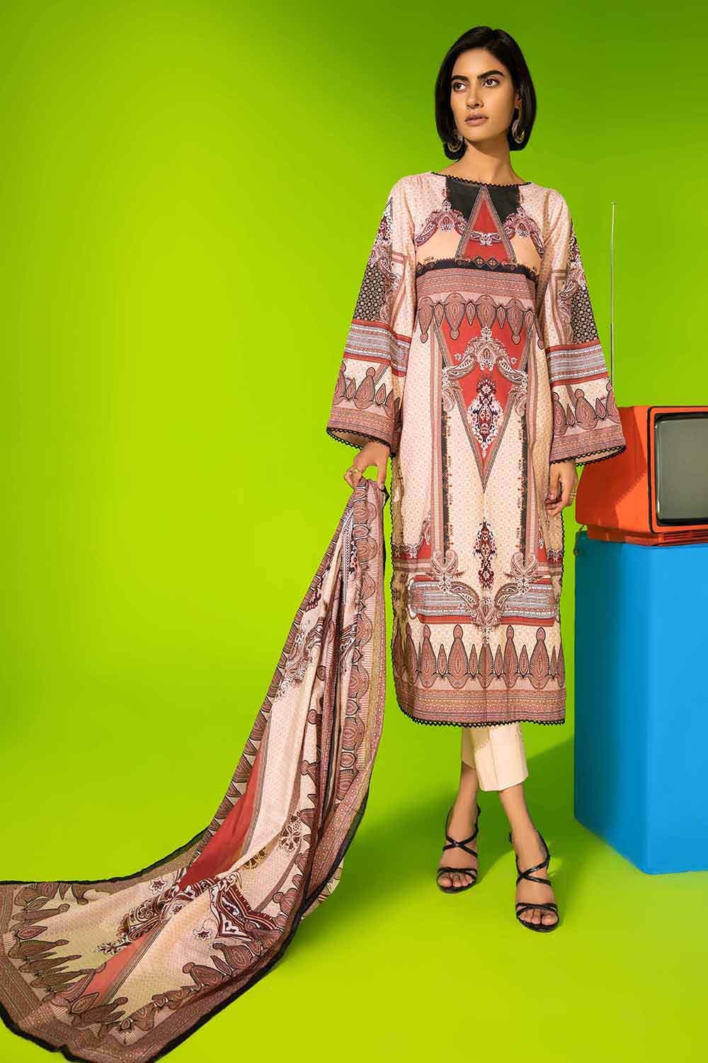 Gul Ahmed 3PC Digital Printed Lawn Stitched Suit CL-12505 B