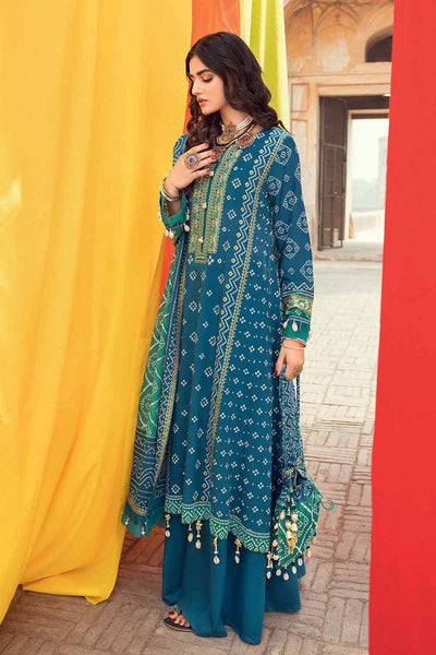 Gul Ahmed 3PC Chunri Lawn Unstitched Gold Printed Suit CL-32093 A