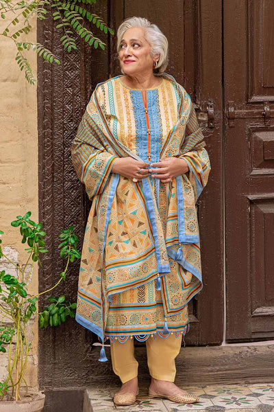 Gul Ahmed 3PC Lawn Unstitched Embroidered Suit CL-32129