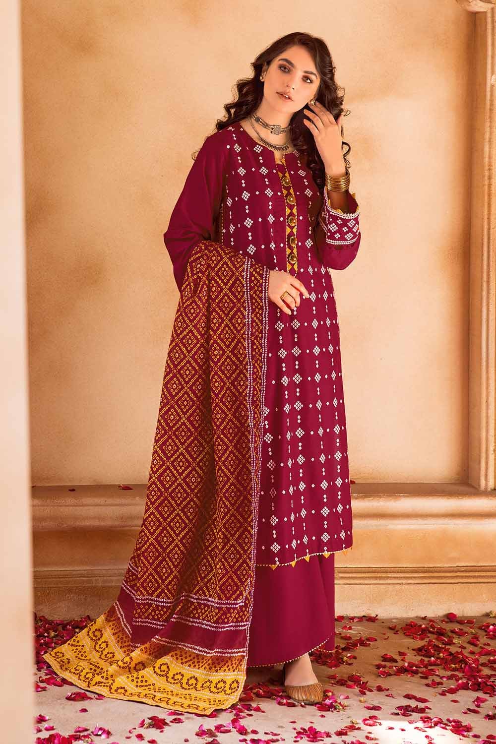 Gul Ahmed 3PC Embroidered Chunri Lawn Unstitched Suit CL-32166