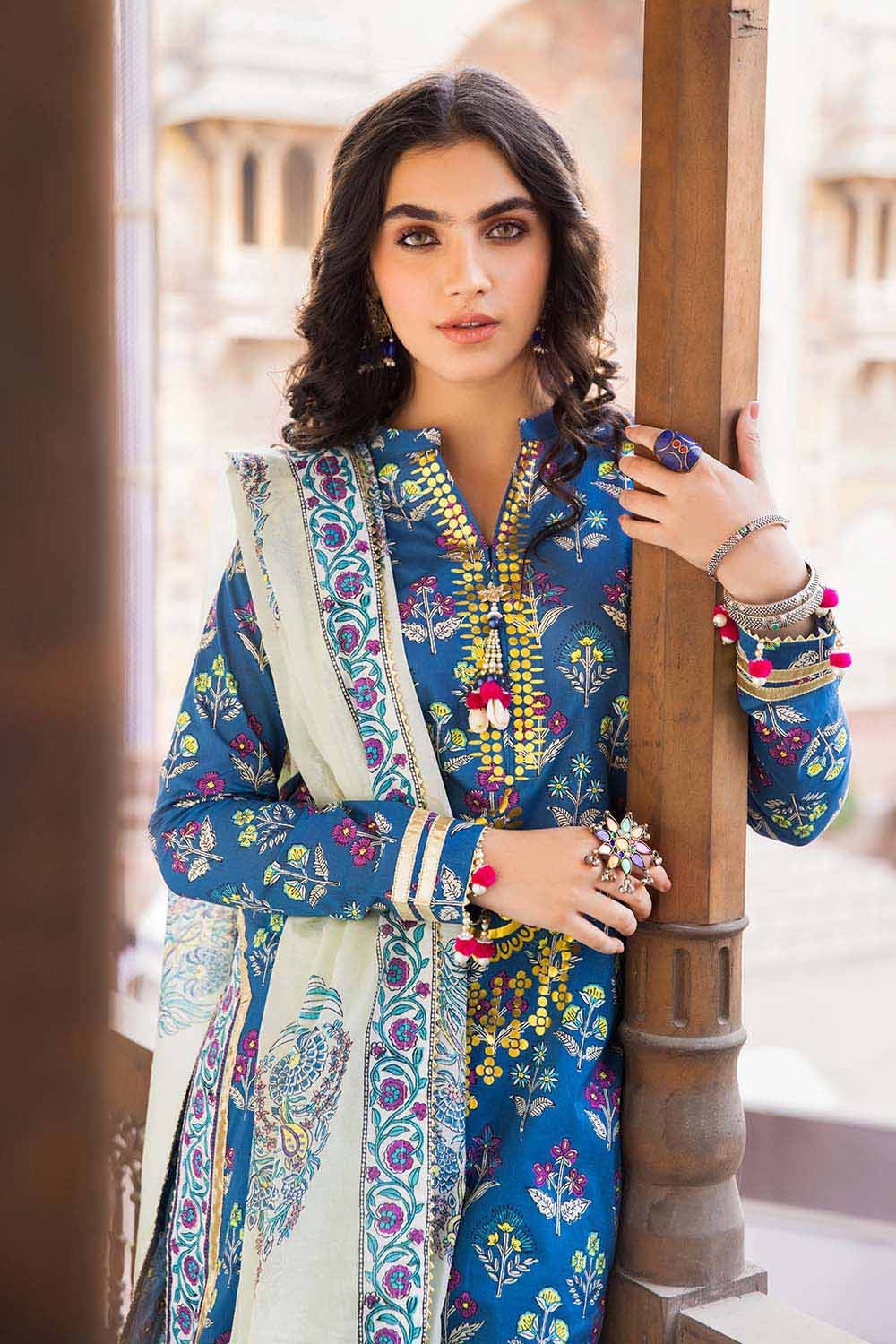 Gul Ahmed 3PC Lawn Unstitched Foil Printed Suit CL-32236 B