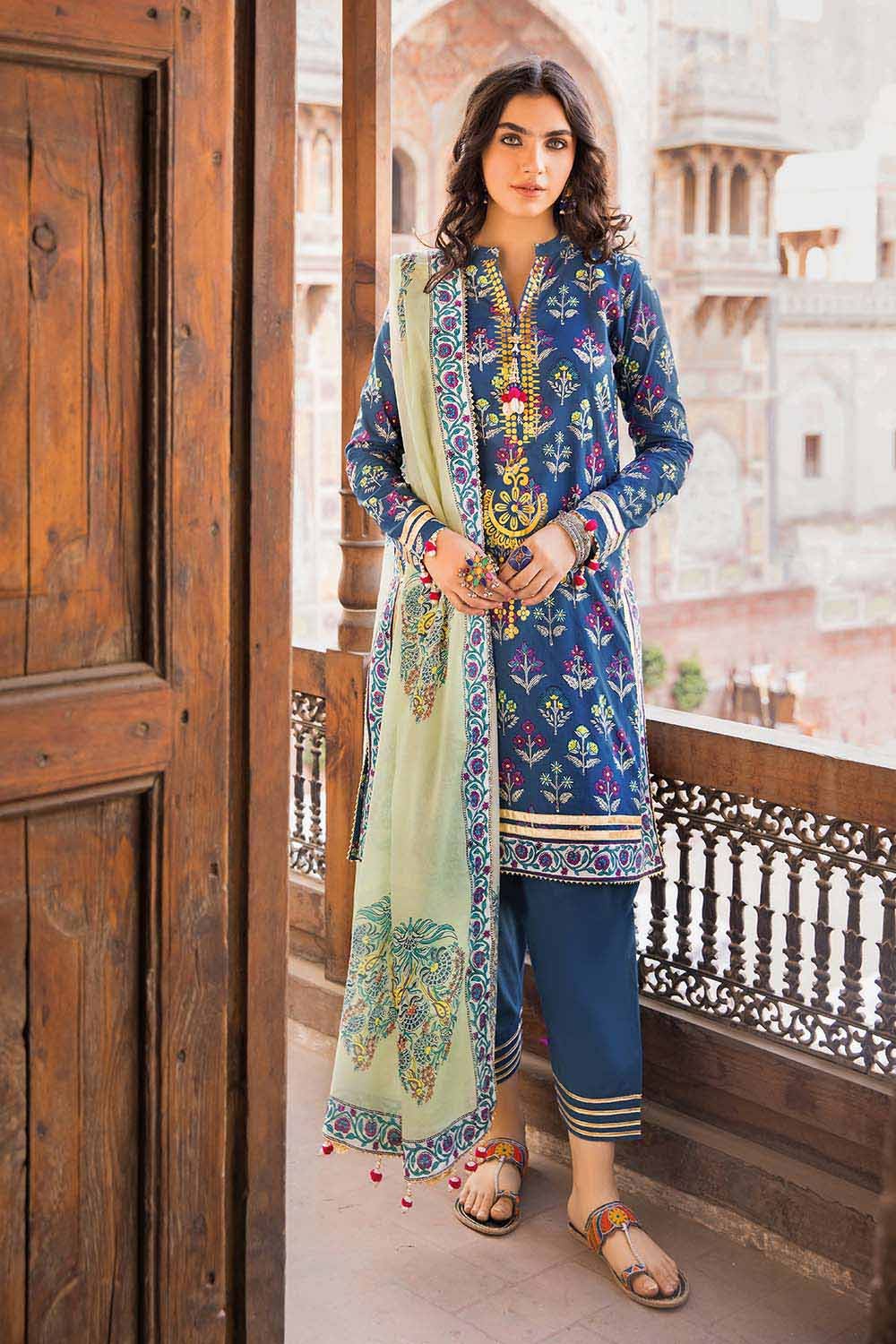 Gul Ahmed 3PC Lawn Unstitched Foil Printed Suit CL-32236 B