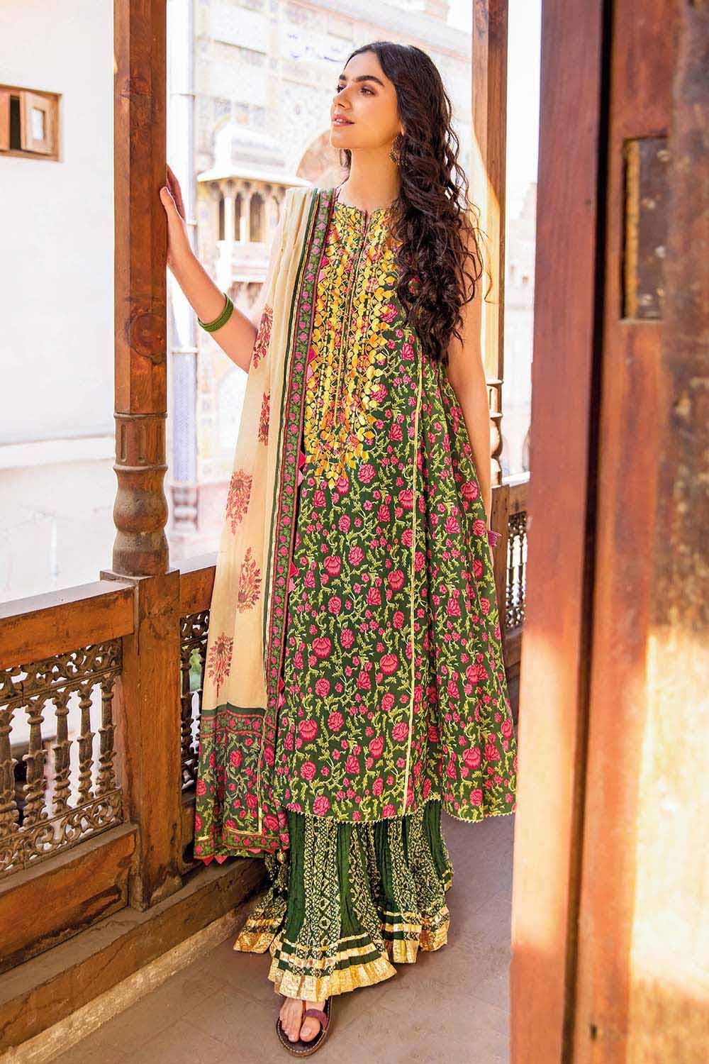 Gul Ahmed 3PC Lawn Unstitched Foil Printed Suit CL-32240 A