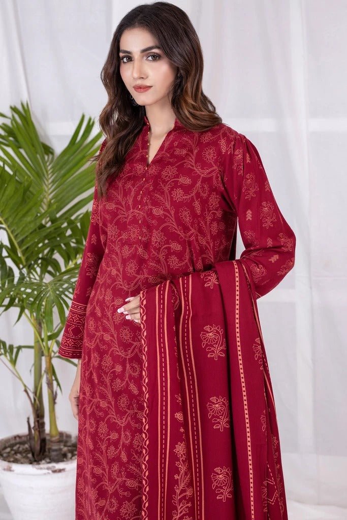 Lakhany 3 Piece Unstitched Printed Cashmi Vool Suit CVC-1013-B