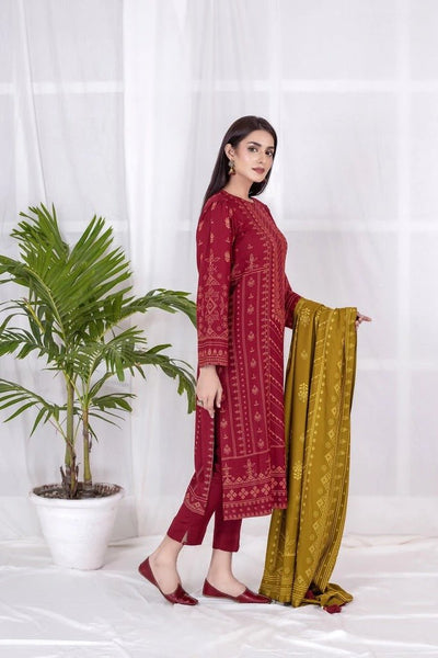 Lakhany 3 Piece Unstitched Printed Cashmi Vool Suit CVC-1019-B