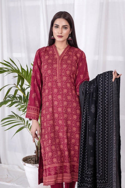 Lakhany 3 Piece Unstitched Printed Cashmi Vool Suit CVC-1020-A