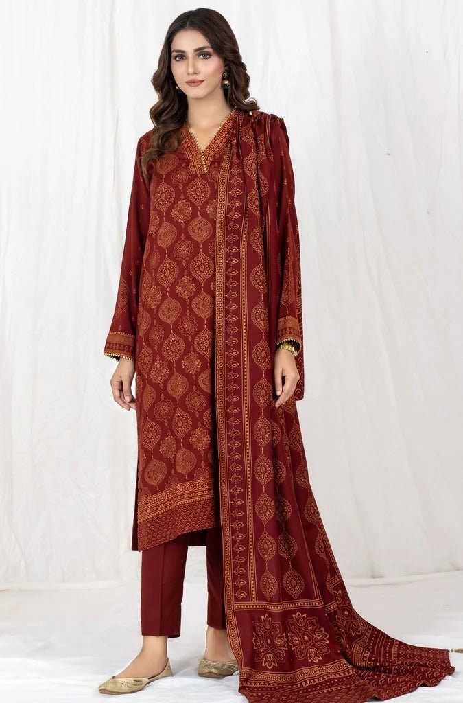Lakhany 3 Piece Unstitched Printed Cashmi Vool Suit CVC-1021-A
