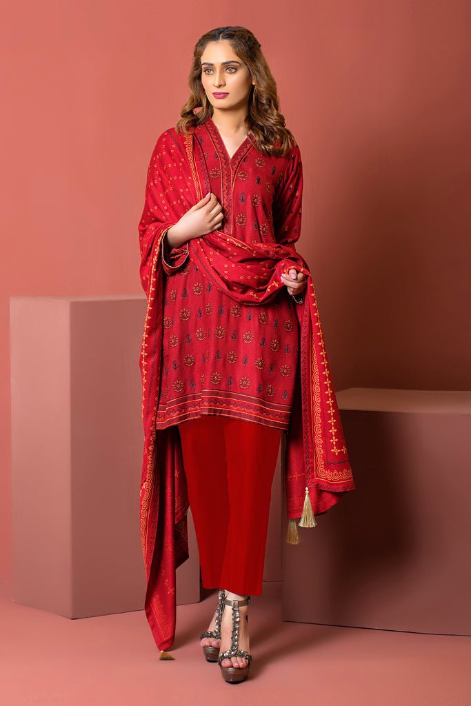 Lakhany 3 Piece Unstitched Embroidered Cashmi Vool Suit CVE-BA-0114