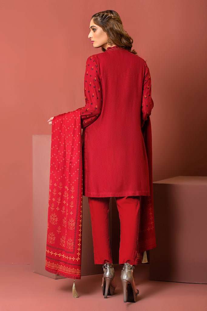 Lakhany 3 Piece Unstitched Embroidered Cashmi Vool Suit CVE-BA-0114