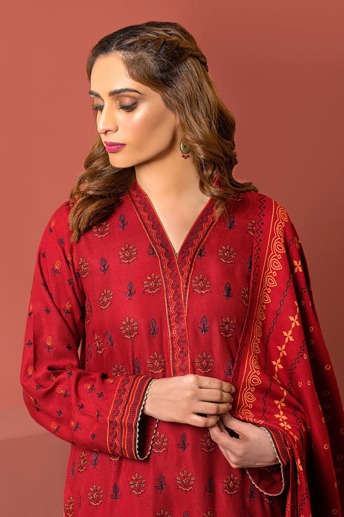 Lakhany 3 Piece Unstitched Embroidered Cashmi Vool Suit CVE-BA-0114