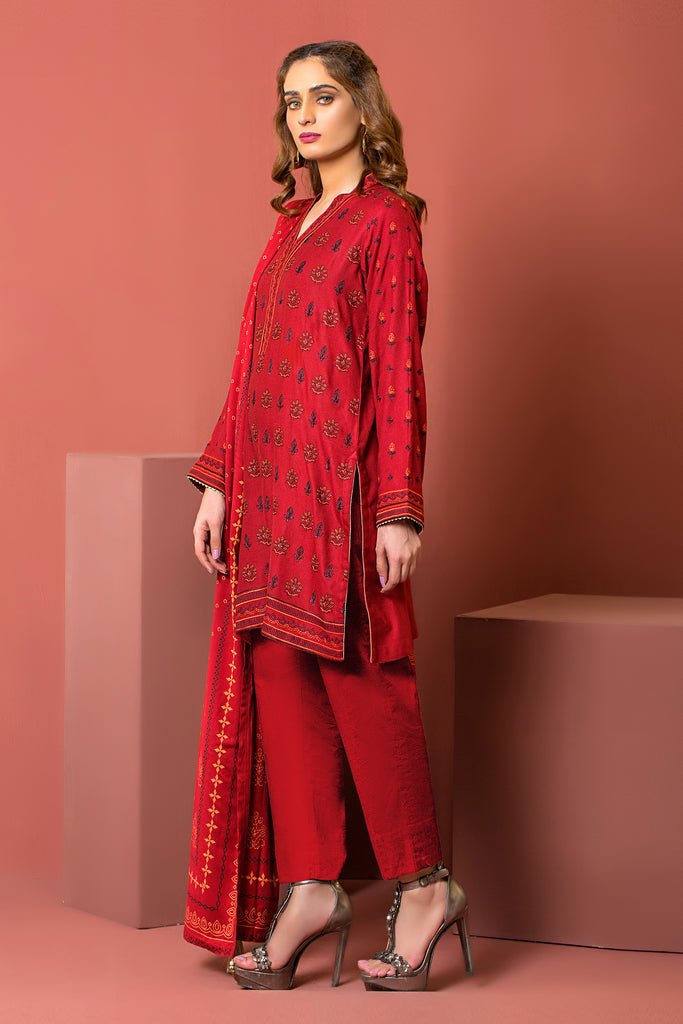 Lakhany 3 Piece Unstitched Embroidered Cashmi Vool Suit CVE-BA-0114