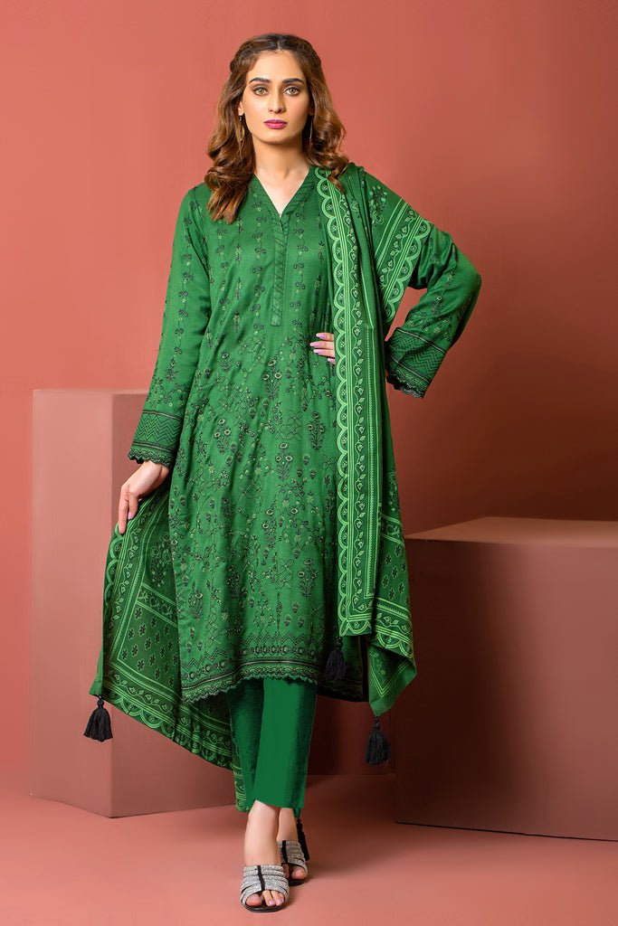 Lakhany 3 Piece Stitched Embroidered Cashmi Vool Suit LSM-2977