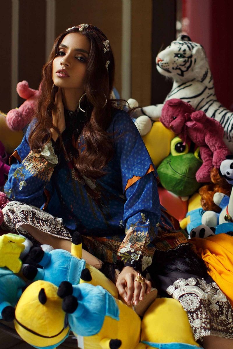 MAHAY SANA SAFINAZ 2 PC LAWN UNSTITCHED DRESS LUXURY D-5A