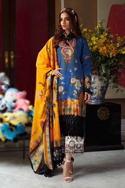 MAHAY SANA SAFINAZ 2 PC LAWN UNSTITCHED DRESS LUXURY D-5A