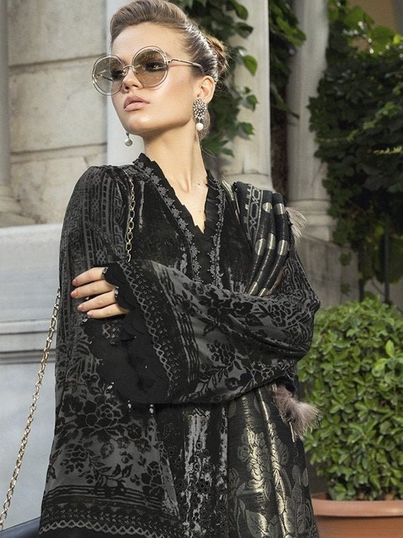 Maria.B Unstitched Linen Winter Collection 2020 (D-06)