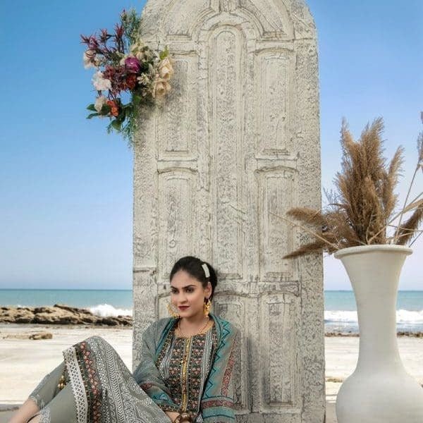 Tawakkal Fabrics 3 Piece Stitched Attractive & Adorable Lawn Suit D-1068