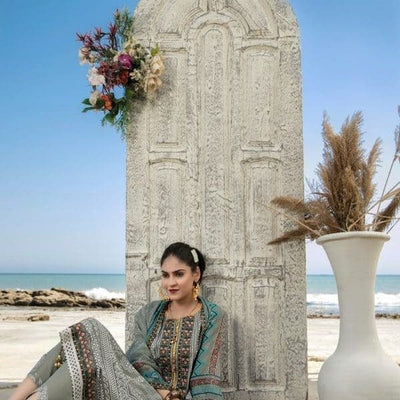 Tawakkal Fabrics 3 Piece Stitched Attractive & Adorable Lawn Suit D-1068