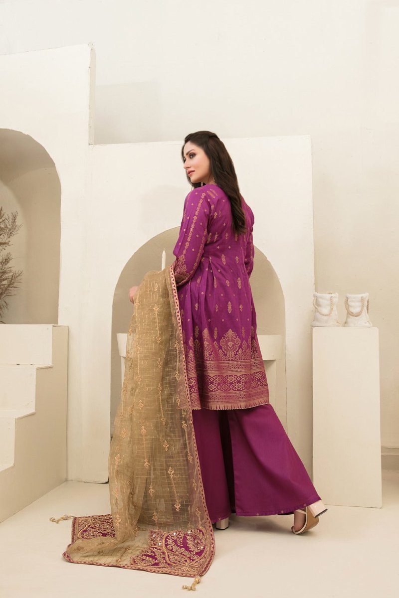 Tawakkal Fabrics 3 Piece Stitched Banarsi Lawn Suit D-1145