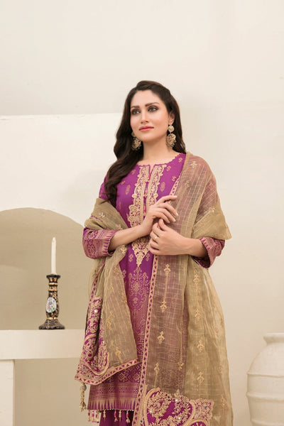 Tawakkal Fabrics 3 Piece Stitched Banarsi Lawn Suit D-1145
