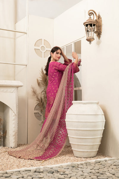 Tawakkal Fabrics 3 Piece Stitched Banarsi Lawn Suit D-1147
