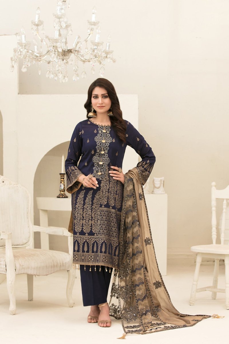 Tawakkal Fabrics 3 Piece Stitched Banarsi Lawn Suit D-1148