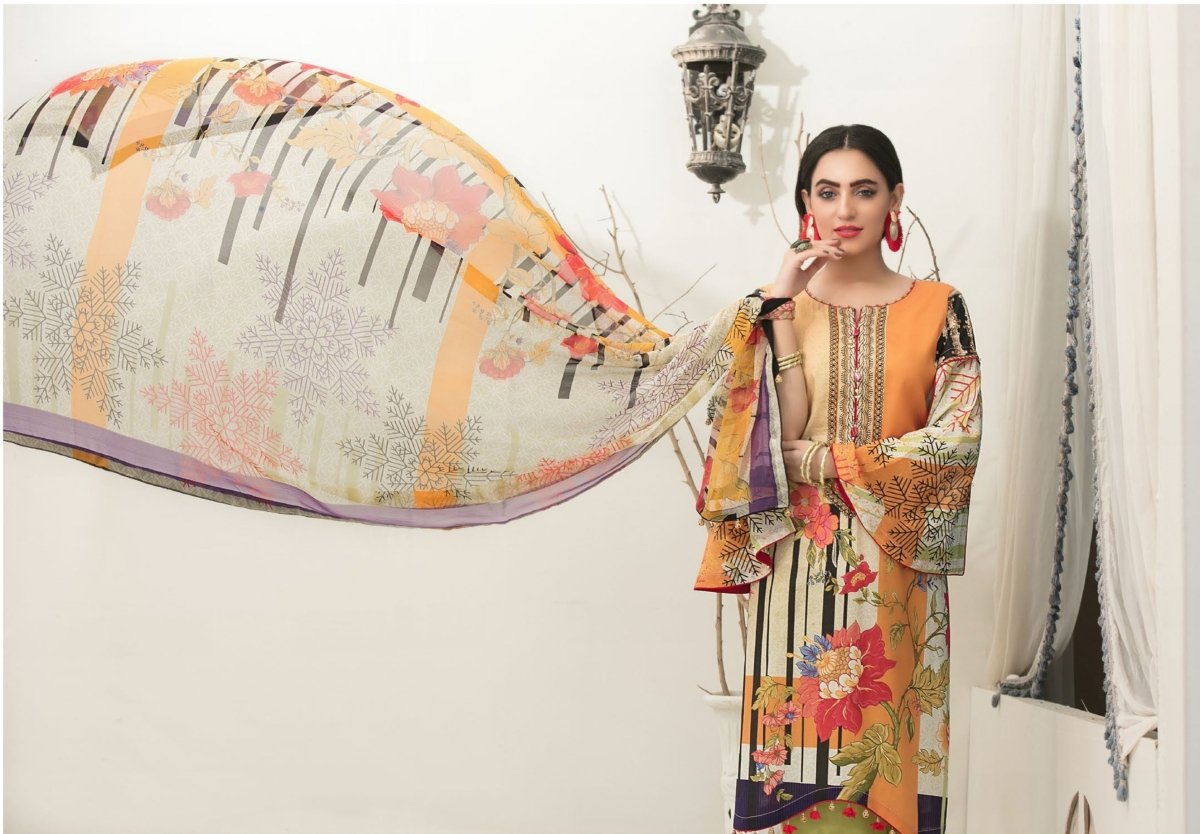 Tawakkal Fabrics Essence of Love Lawn 3 Piece Stitched Suit D-1188