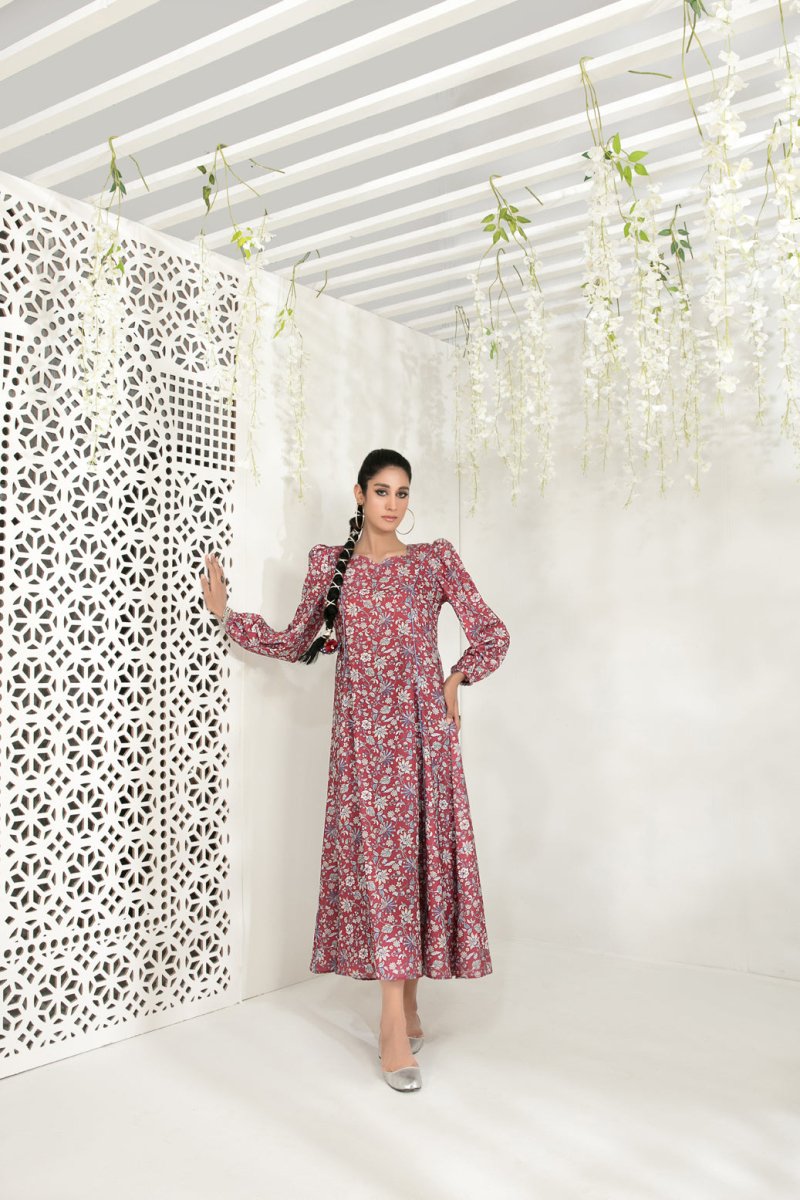 Tawakkal Fabrics 1 Piece Stitched Digital Printed Swiss Maxi Design D-1234