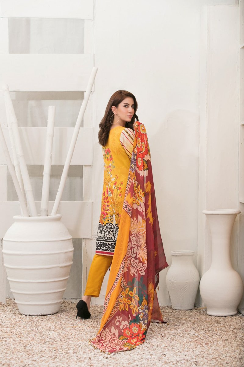 Tawakkal Fabrics 3 Piece Stitched Attractive & Adorable Viscose Suit D-1444 (ii)