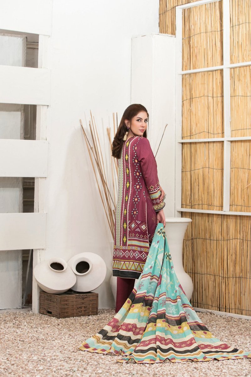 Tawakkal Fabrics 3 Piece Stitched Attractive & Adorable Viscose Suit D-1446 (ii)