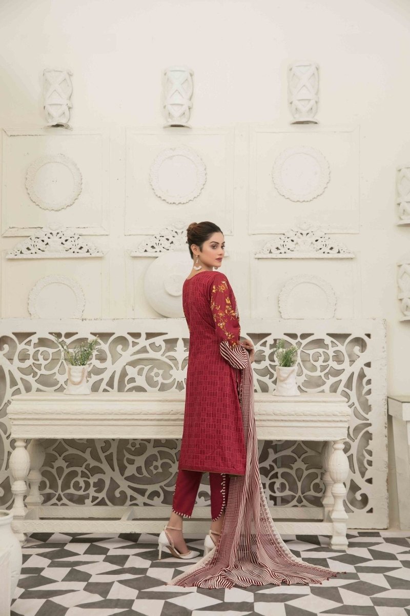 Tawakkal Fabrics 3 Piece Stitched Attractive & Adorable Lawn Suit D-1544-B