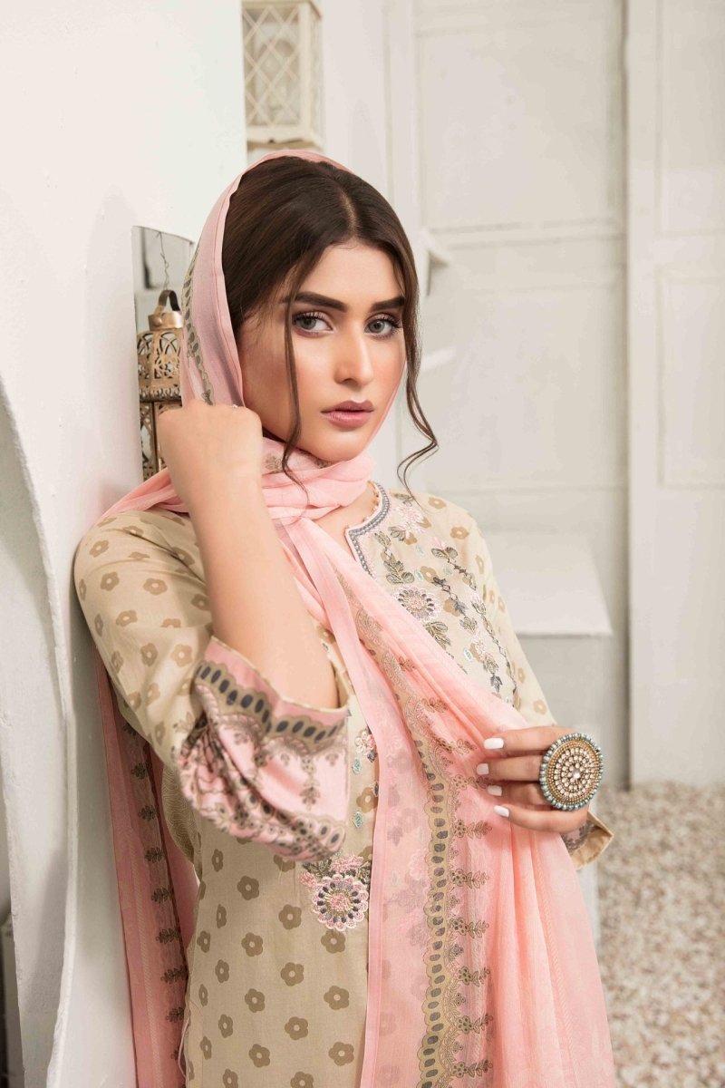 Tawakkal Fabrics 3 Piece Stitched Attractive & Adorable Lawn Suit D-1591