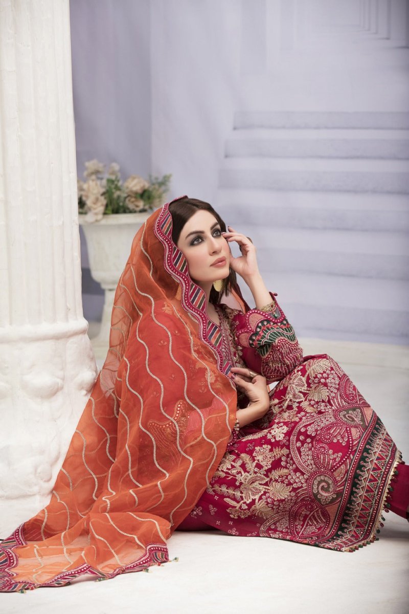 Tawakkal Fabrics 3 Piece Stitched Attractive & Adorable Chiffon Suit D-1652