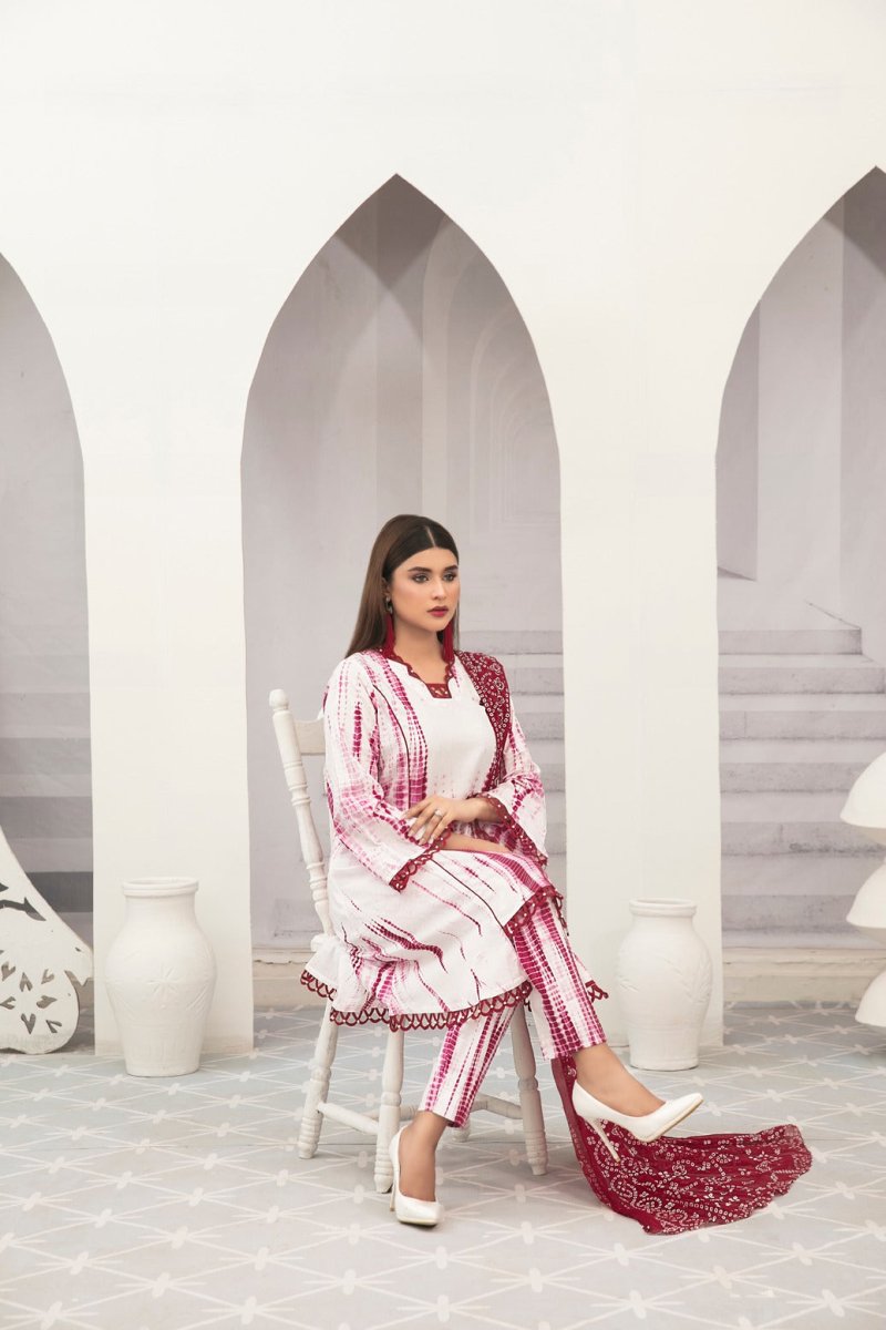 Tawakkal Fabrics 3 Piece Stitched Attractive & Adorable Lawn Suit D-1803