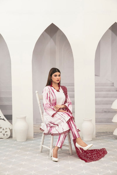 Tawakkal Fabrics 3 Piece Stitched Attractive & Adorable Lawn Suit D-1803