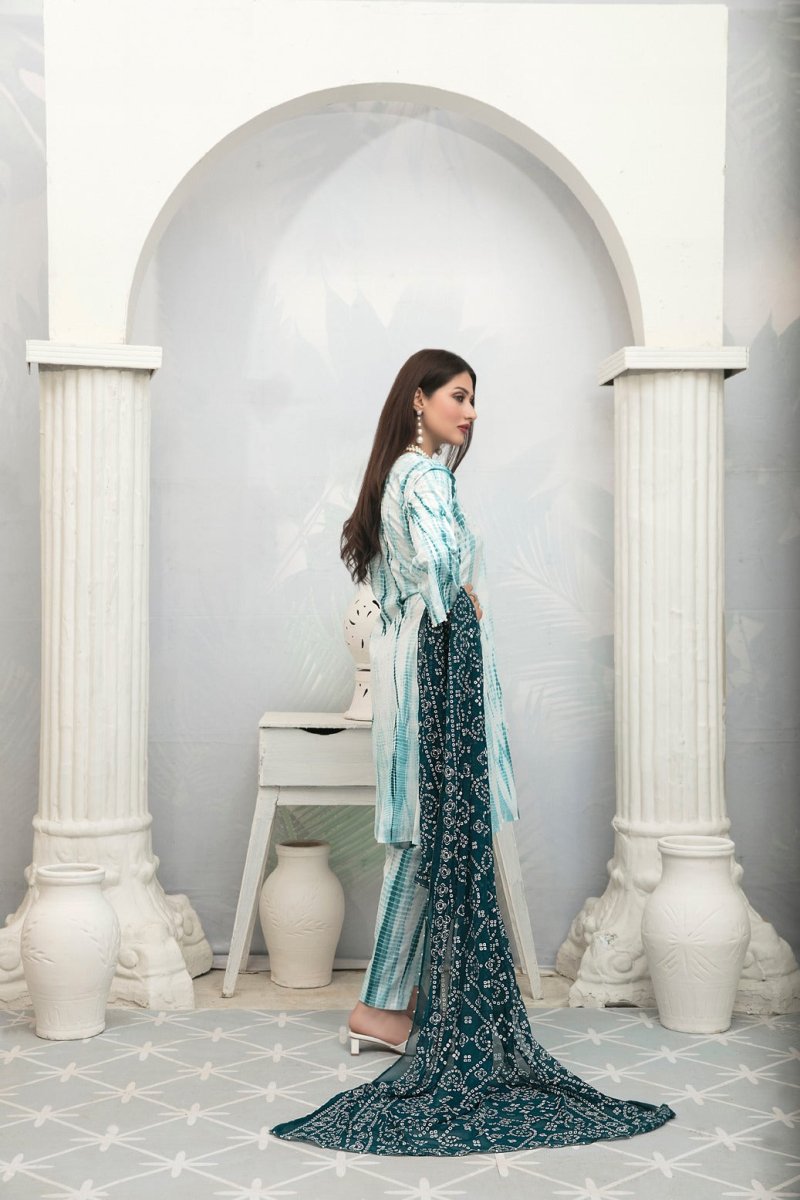 Tawakkal Fabrics 3 Piece Stitched Attractive & Adorable Lawn Suit D-1804