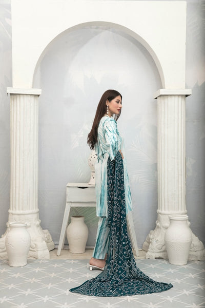 Tawakkal Fabrics 3 Piece Stitched Attractive & Adorable Lawn Suit D-1804