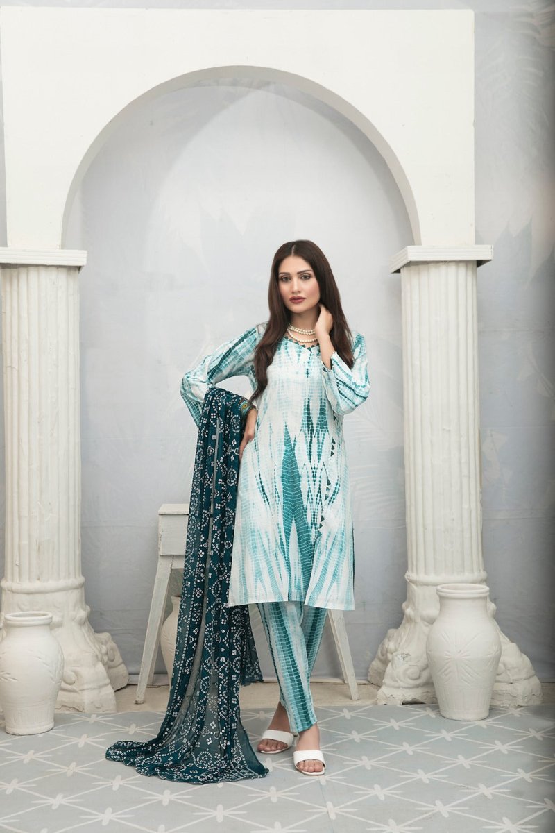 Tawakkal Fabrics 3 Piece Stitched Attractive & Adorable Lawn Suit D-1804