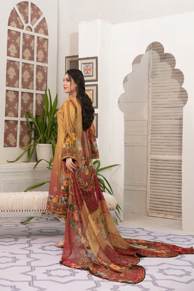 Tawakkal Fabrics 3 Piece Stitched Attractive & Adorable Viscose Suit D-5929 (ii)
