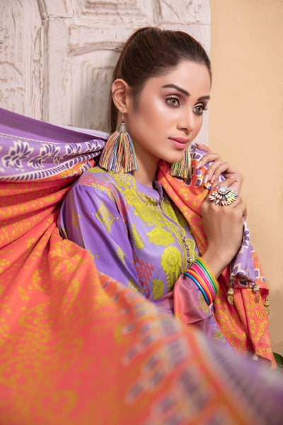 Tawakkal Fabrics 3 Piece Stitched Printed Linen Suit D-6113
