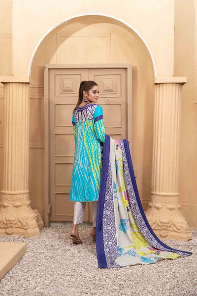 Tawakkal Fabrics 3 Piece Stitched Printed Linen Suit D-6116