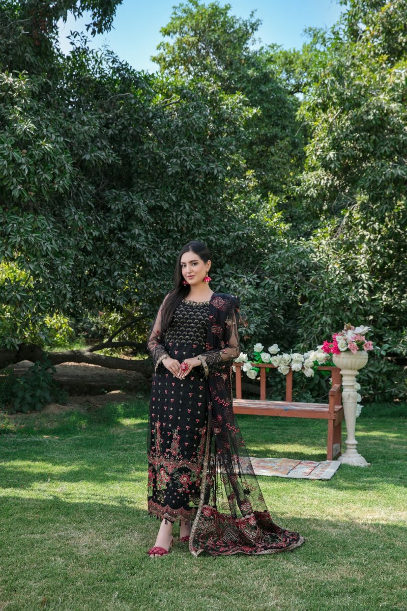 Tawakkal Fabrics 3 Piece Stitched Fancy Heavy Embroidered Suit D-6507