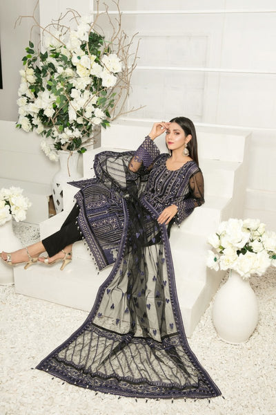 Tawakkal Fabrics 3 Piece Stitched Fancy Heavy Embroidered Suit D-6538