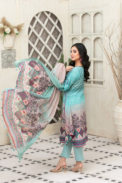 Tawakkal Fabrics 3 Piece Stitched Digital Printed Lawn Suit D-6673