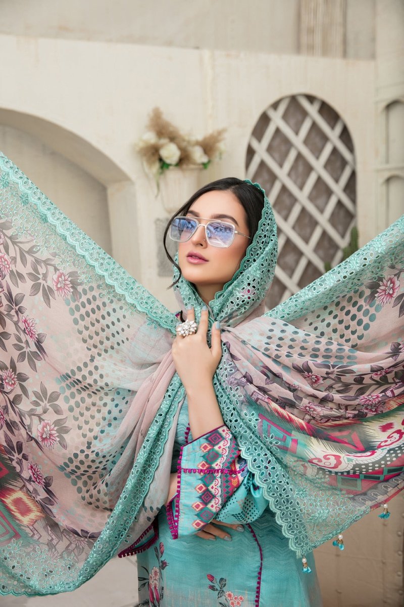 Tawakkal Fabrics 3 Piece Stitched Digital Printed Lawn Suit D-6673